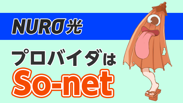 NURO光のプロバイダはSo-net（ソネット）！